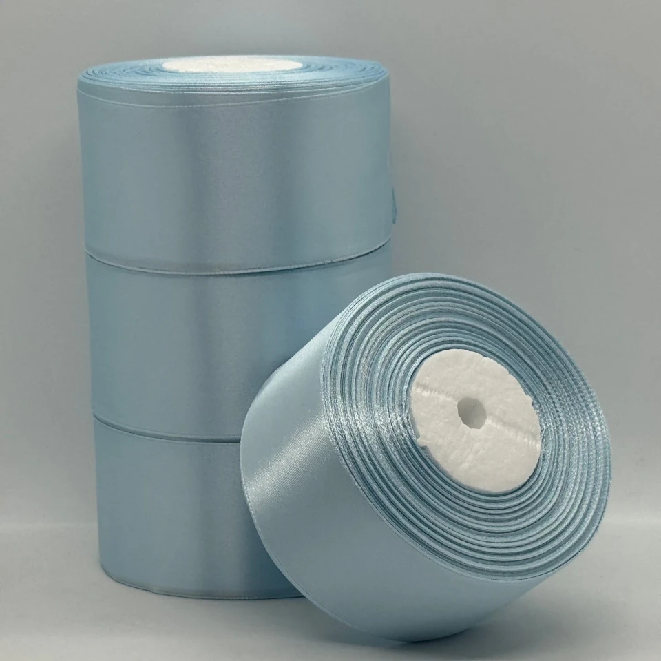 Атласная лента 5 см (33 м.), 145 світлий небесний