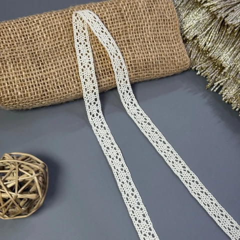 Кружево макраме "Утренний кофе" 2 см.(1м.), молочний