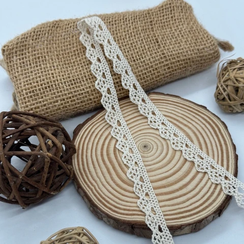 Гипюр макраме "Легкость весны" 1см. (1 м.), бежевий