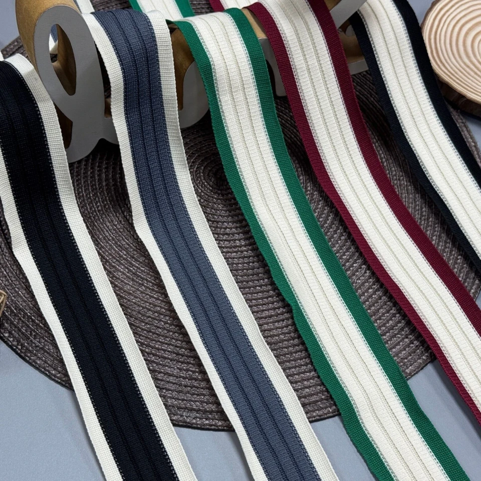 Лампас трикотажный Элегант 4 см (1 м), C:1 сірий