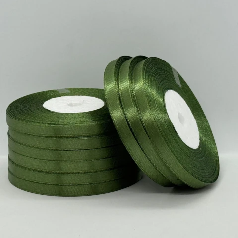 Атласная лента 0.6 см (33 м.), 112 горчичний