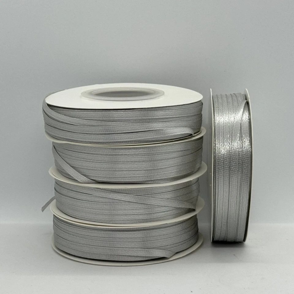 Атласна стрічка 0.3 см (91 м.), 179 сірий