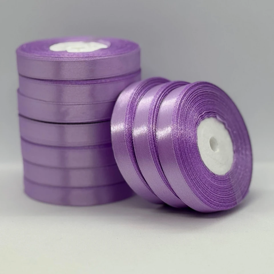 Атласная лента 1.2 см (33 м.), 45 фіолетовий