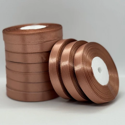 Атласная лента 1.2 см (33 м.), 117 какао