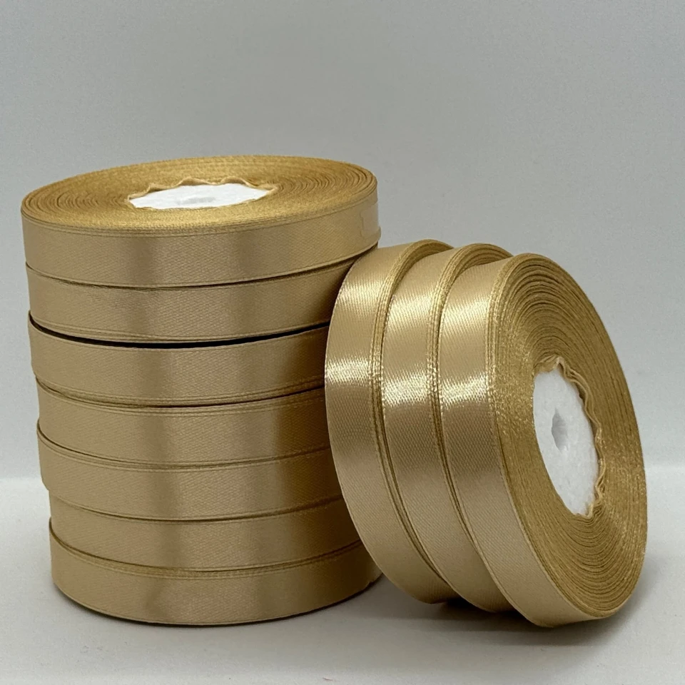 Атласная лента 1.2 см (33 м.), 156 пісок