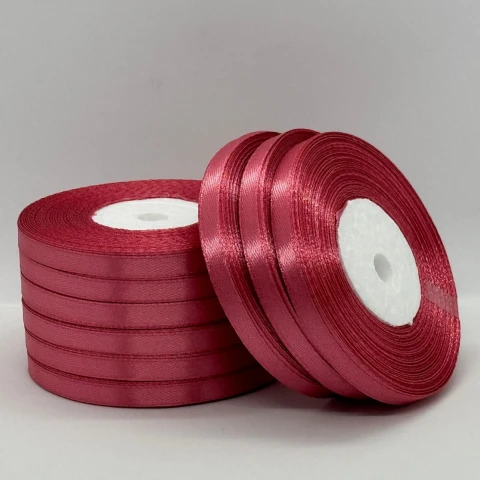 Атласная лента 0.6 см (33 м.), 170 темно-корраловий