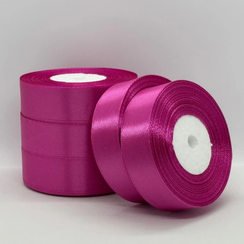 Атласная лента 2,5 см (33 м.), 95 фуксія