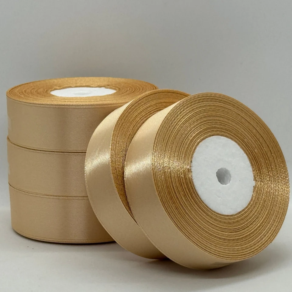 Атласная лента 2,5 см (33 м.), 155 бежевий