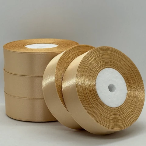 Атласная лента 2,5 см (33 м.), 155 бежевий