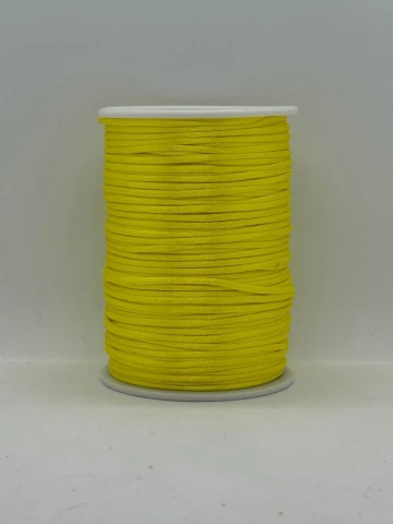 Шнур атласный корсетный 2.3 мм (100 ярдов/91,44 м.), 55 світлий жовтий