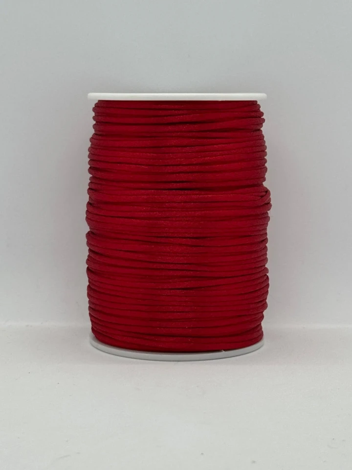 Шнур атласный корсетный 2.3 мм (100 ярдов/91,44 м.), 96 бордовий