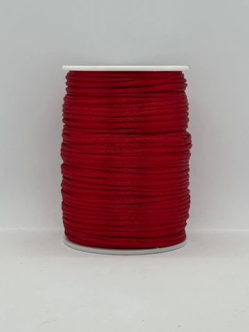 Шнур атласный корсетный 2.3 мм (100 ярдов/91,44 м.), 96 бордовий