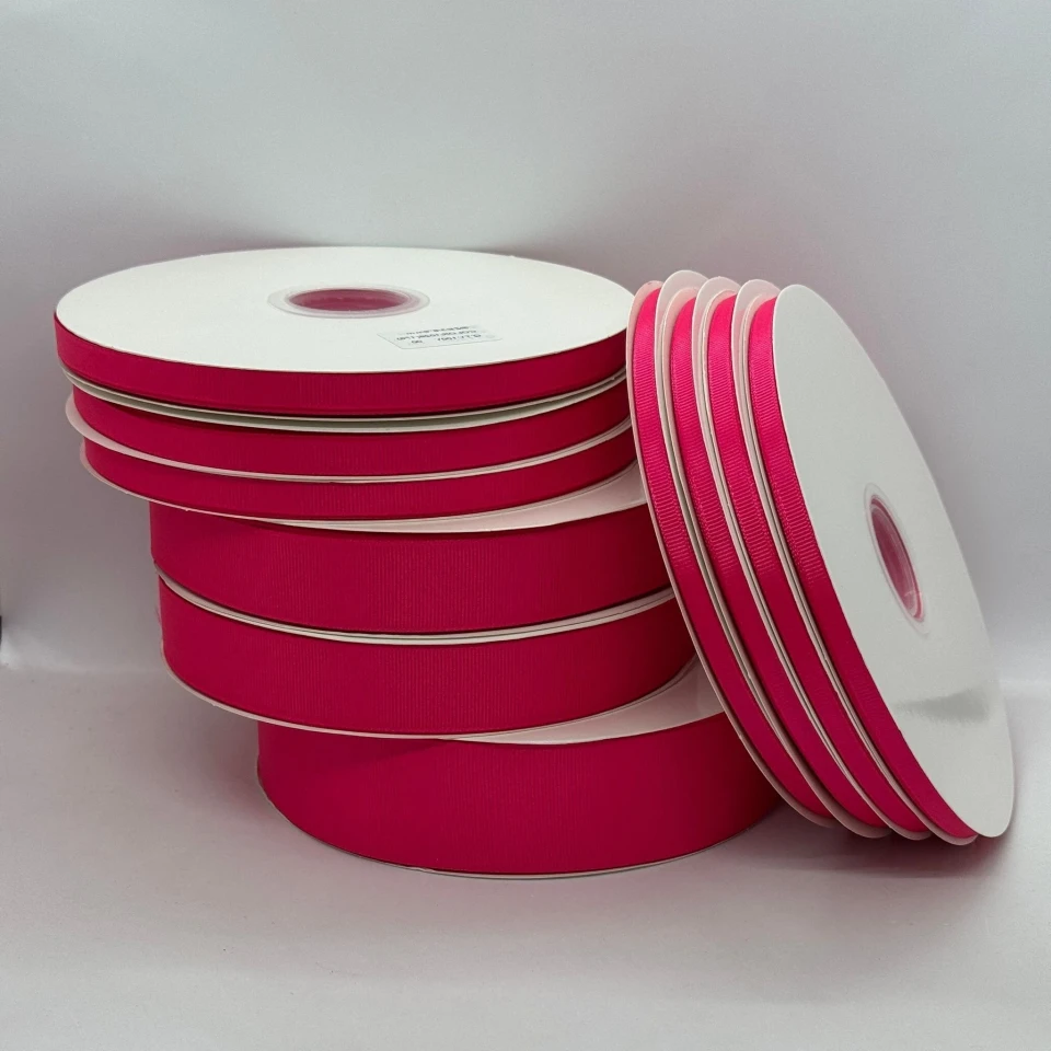 Лента репс 3,8 см (100 ярдов/91 м.), 1028 рожевий фламінго