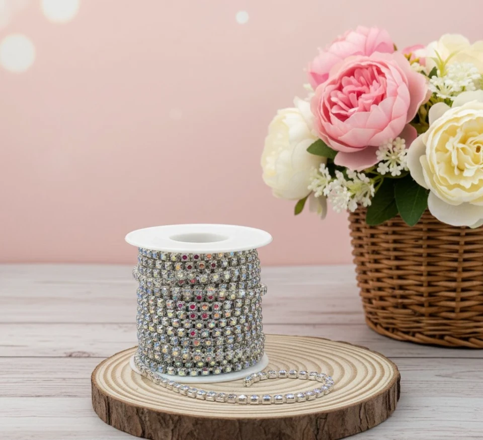 Цепі камні ss 16 4 мм (10 ярдів), срібло АВ