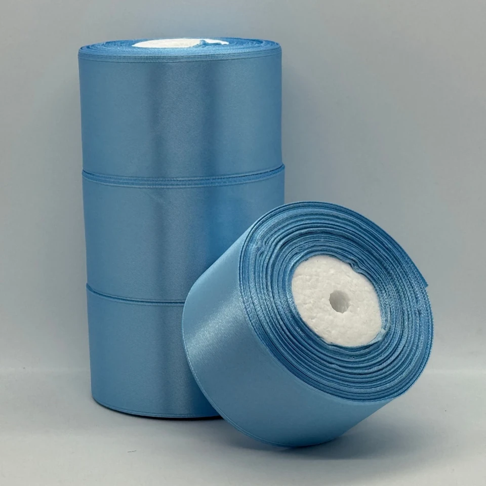 Атласная лента 5 см (33 м.), 187 блакитний