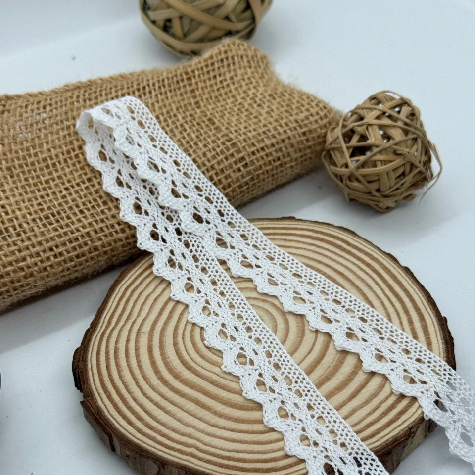 Кружево макраме "Медовый шлейф" 2 см.(1 м.), білий