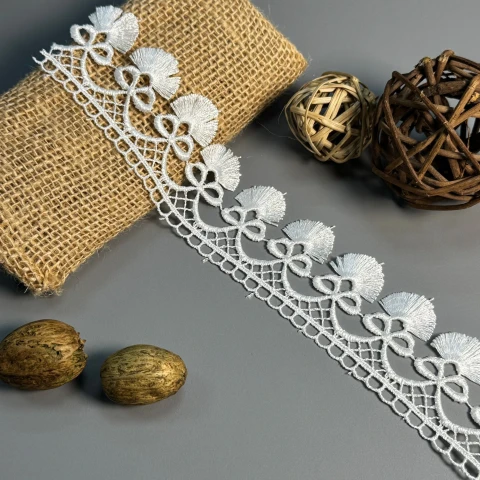 Кружево полиэстер "Шепот утра" 4,7 см (1 м.), молочний