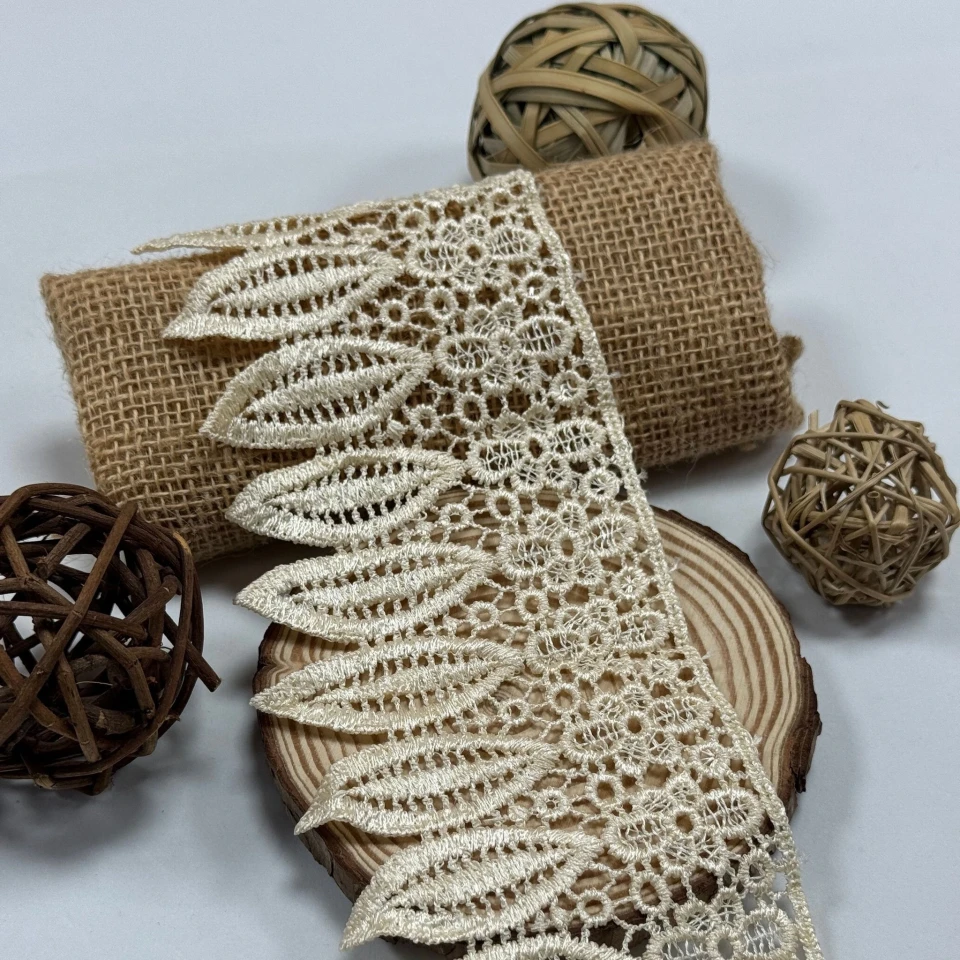 Кружево полиэстер "Тишина кружева"8,5см.(1 м.), молочний