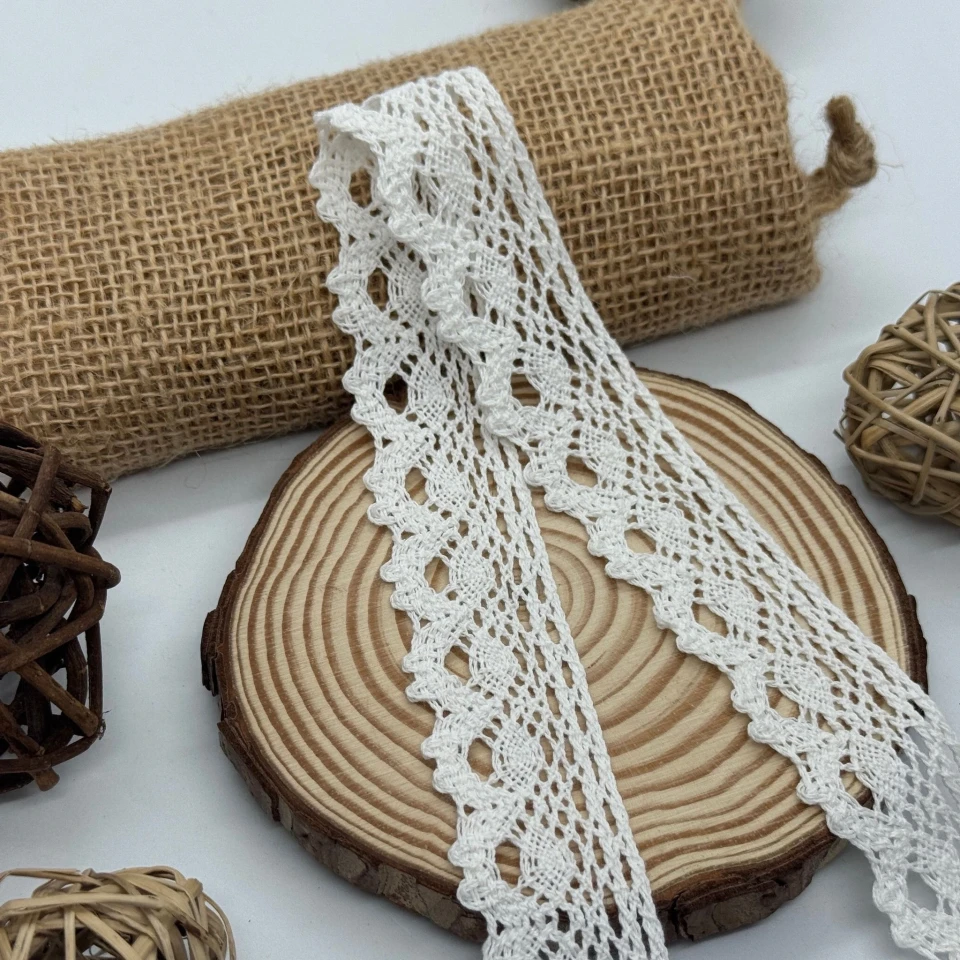 Кружево макраме "Серебряное плетение" 2,8 см (1 м.), молочний