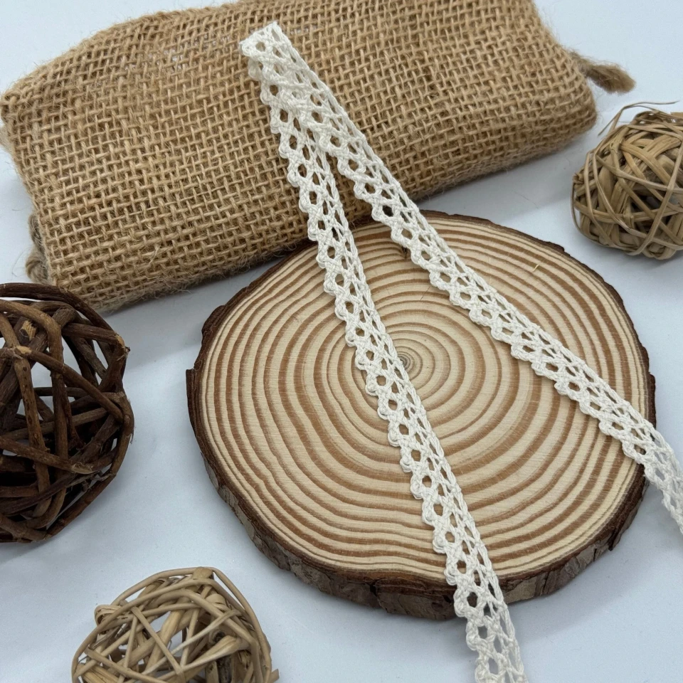 Макраме кружево "Небесная нежность" 1,5 см (1 м.), бежевий